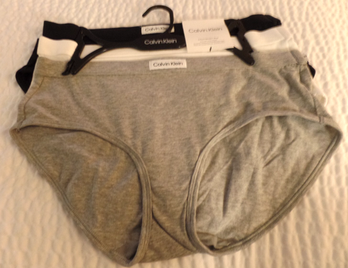 WOMEN'S, PANTIES. CALVIN KLEIN, MODERN BRIEF, NEW, GREY, BLACK, WHITE, SIZE M