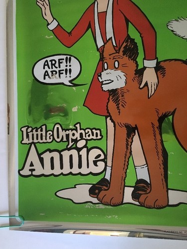 Little Orphan Annie Vintage Blacklight Poster Mylar Pin-up 1970's Flashback - Picture 6 of 12