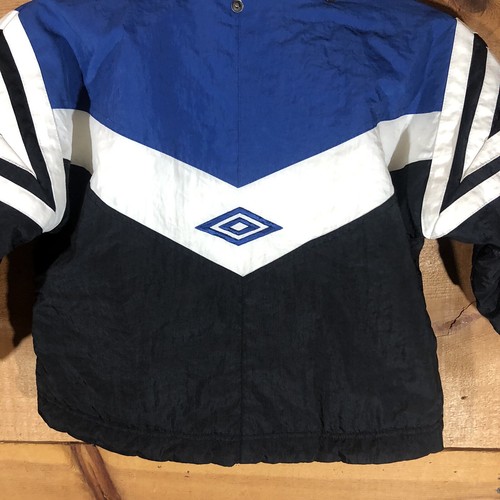 Vintage Umbro Futbol Soccer Full Zip Nylon Winter Jacket Youth Size 5-6 Full Zip - Picture 10 of 11
