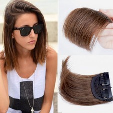Invisible Topper Base Short Mini Clip In Remy Human Hair Extnensions One Piece
