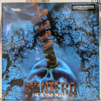 Pantera   Far Beyond Driven - White & Blue Marbled LP Vinyl Record 12'' - NEW