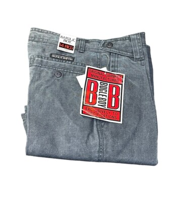 Vintage NOS 90 s Bugle Boy Grey Pleaded High Rise Boys Trousers Size 14R NEW