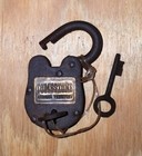 Tombstone Arizona Territorial Working Cast Iron Lock with 2 Keys Antique Finish  — photo 2