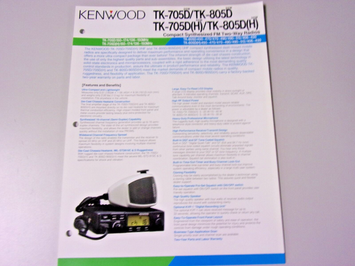 Vintage Kenwood 2 way radio Large Lot of Sales Guides Brochures TK630 TK705 240 - Picture 10 of 12