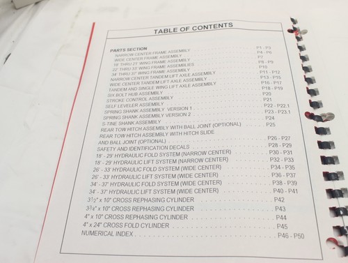 Girasol 5033 Cultivador de Campo Operadores Manual Piezas Información - Imagen 4 de 5