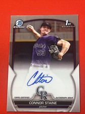 2023 Bowman Chrome Baseball #CPA-CSE Connor Staine 1st On Card Auto
