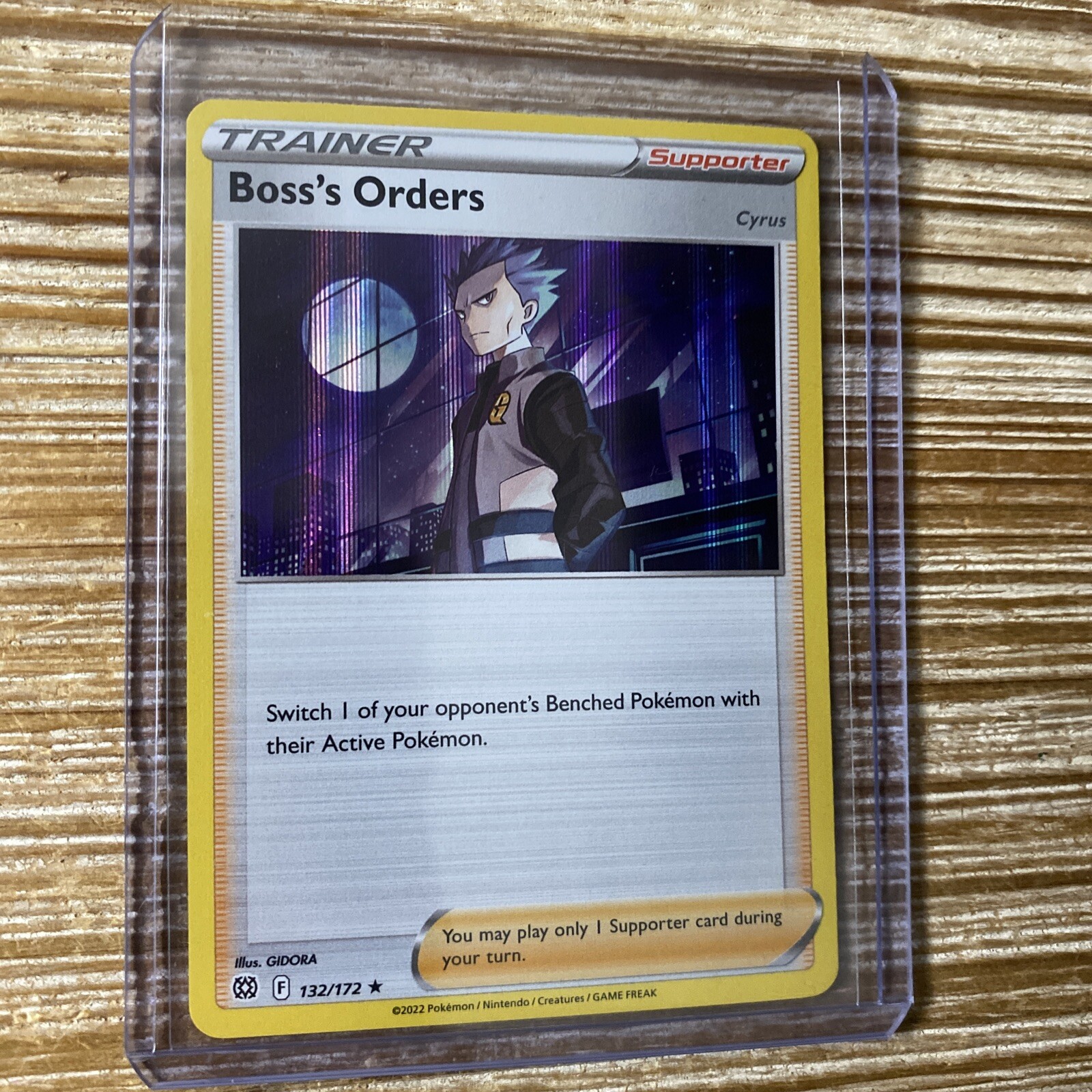 Pokemon Card Boss's Orders 132/172 Brilliant Stars Holo Rare 2022 NM-Mint