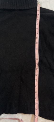 ANN TAYLOR 100% CASHMERE BLACK CLASSIC TURTLENECK LONG SLEEVE SWEATER $199 XS - Picture 16 of 22