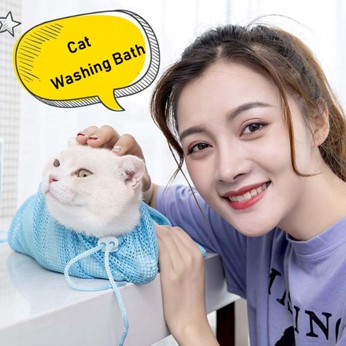 Mesh Cat Grooming Bathing Bag Cat Washing Bath Bag Restraint Cat Grooming Bag US - Picture 3 of 10