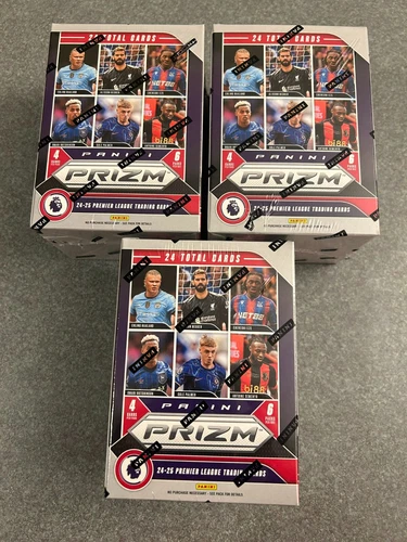 2024-25 PANINI PRIZM EPL SOCCER FACTORY SEALED HOBBY BLASTER BOXES- 3 BOX LOT