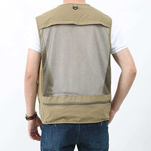 Men's Black Utility Fishing Vest Outdoor Summer Lightweight Work Photo Safari... - Picture 6 of 7