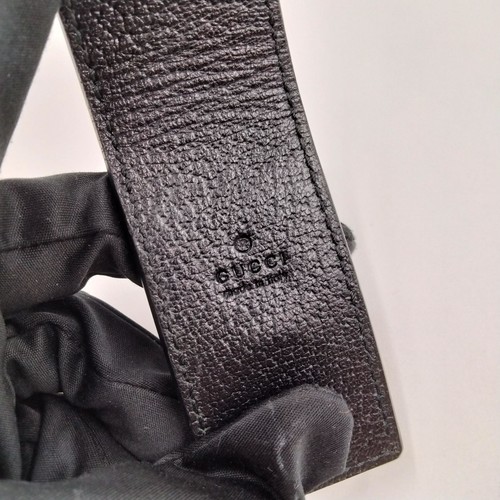 NM GUCCI Metal Bee Animalier Money Clip Black Leather Wallet Bill Holder F/S JP - Picture 3 of 5