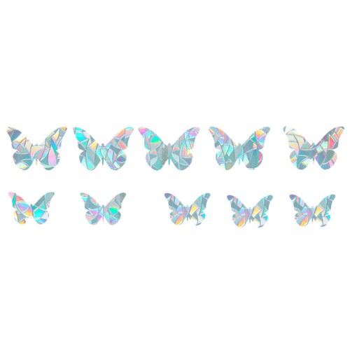 10 Sheets Fensteraufkleber Schmetterling Vogelabwehr PVC-Aufkleber - Afbeelding 14 van 18