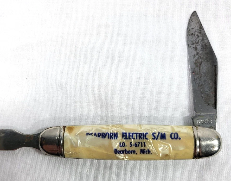1950's Imperial Letter Opener Folding Pocket Knife Dearborn Electric Detroit USA - Image 4 of 4