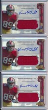 VANCE MCDONALD 2013 TOPPS FINEST LOT (3) ROOKIE JERSEY RELIC AUTO #RJA-VM