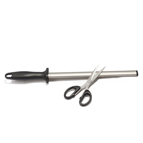 10" Diamond Sharpening RodKitchen Knife Sharpener Steel, Restaurant Sharpening - Picture 6 of 7