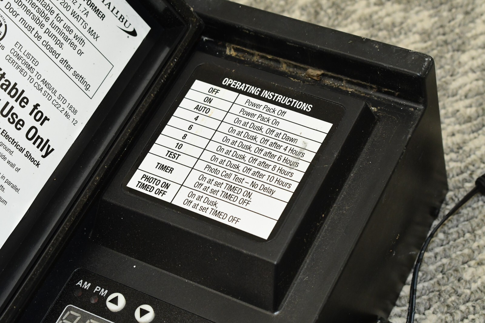 Malibu 120 Watt Low Voltage Landscape Power Pack Transformer 81000200