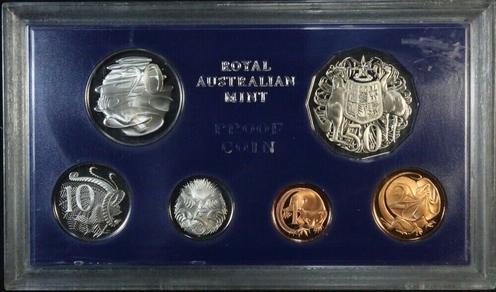 コレクション  AUSTRALIAN MINT 1975 1975 AUSTRALIA - OFFICIAL PROOF SET (6) - ORIG. RAM CASE