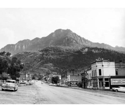 1957 Main Street Ouray Colorado altes Vintage Foto 4x6 Nachdruck