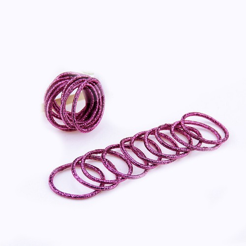 10PCS Glitter Shining Hair Tie Band Rope Ring Elastic Ponytail Holder Girls j - Picture 16 of 25
