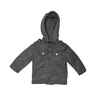 Urban Republic Baby Boy Wool Jacket Hood Jackets Gray Size 24 Months 400033