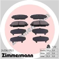 Zimmermann Scheibenbremsbelag 24336.175.1
