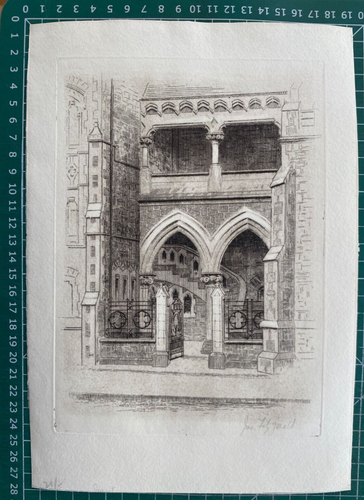 c.1910 Antique Etching; View in New Zealand by James Fitzgerald - Picture 2 of 2