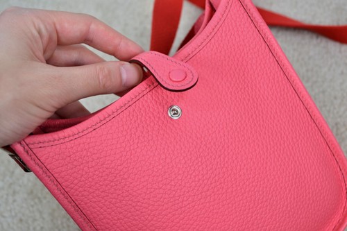 Hermes Evelyne TPM 16 Rose Azalee Pink Taurillon Clemence Leather Shoulder Bag - Picture 13 of 24