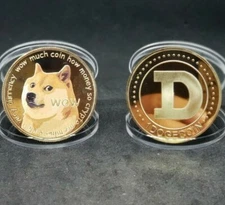 Gold Dogecoin Coins Commemorative 2023 New Collectors Gold Plated Doge Coin