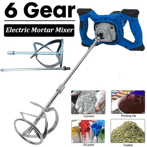 2600W Elektrischer Rührwerk - 6-stufig Regelbar, M14 Gewinde, Für Mörtel, Farbe, Putz & Mehr