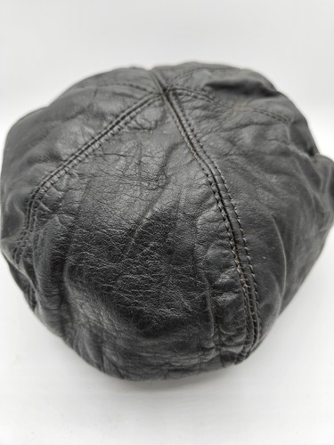 Vintage Freedom Machine Leather Studded Biker Cap Hat Black Size One Size USA - Picture 4 of 16