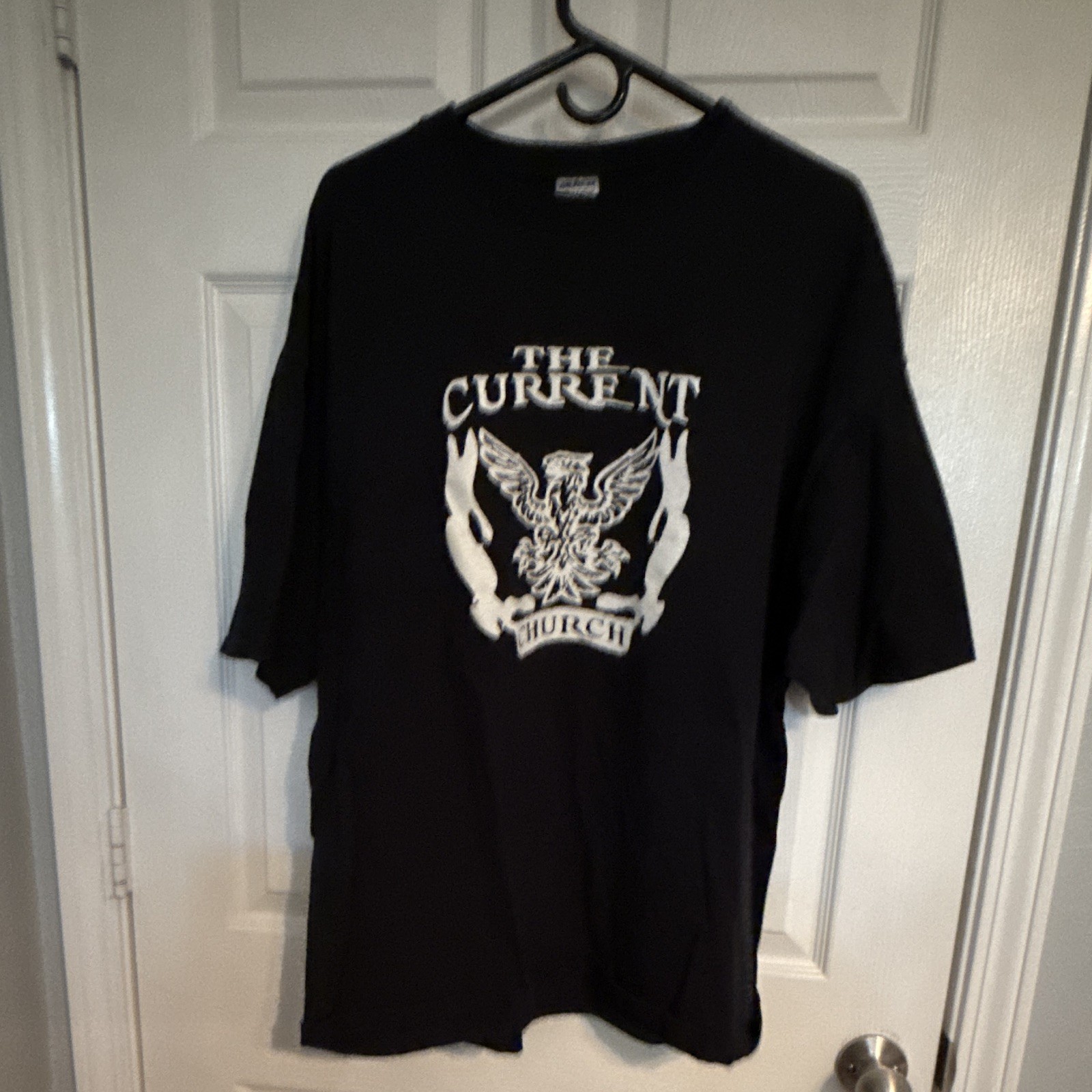Gildan Ultra Cotton Men's 2XL Black Crew Neck Short Sleeve Eagle Graphic T-Shirt