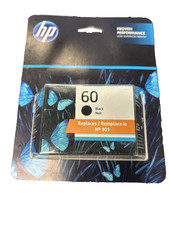 Genuine HP 60 Black Ink Cartridge NEW SEALED - EXP. 05/2024