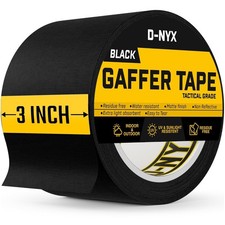 "Gaffer Tape 3 Inch X 1 Pack Black Gaff Tape, Heavy Duty No Residue Gaffers Tape