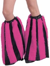 Annie May Furry Boot Covers Pink Rave Anime Halloween Adult Costume Accessory