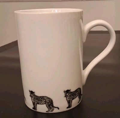Konitz Leopard Porcelain Coffee/Tea Mug Cup White & Black