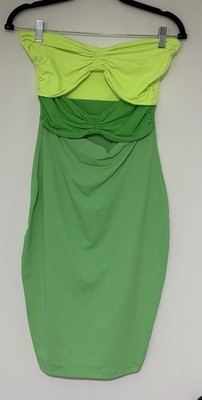 Susana Monaco Green Cut Out Strapless Dress Size Medium NWT