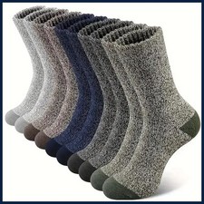 5 Pairs Merino Wool Socks For Men, Super Thick Hiking Socks Thermal Socks