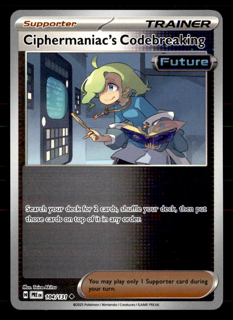 Ciphermaniac's Codebreaking 145/162 Temporal Forces Pokemon Reverse Holo NM/M
