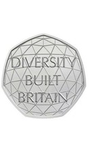 2020 Diversity Built Britain 50p Fifty Pence Coin, Circulated