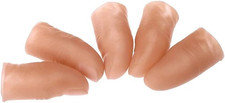 5Pcs Cream-Coloured/Set Magic Trick Fingers Fake Thumb Tips Stage Show Prop Pran