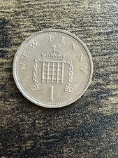 1976 UK United Kingdom Great Britain One 1 New Penny Actual Coin TB4519*