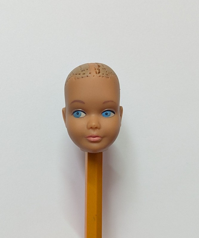 TLC Vintage Barbie Sister Skipper Head Ready for Reroot Made in Japan