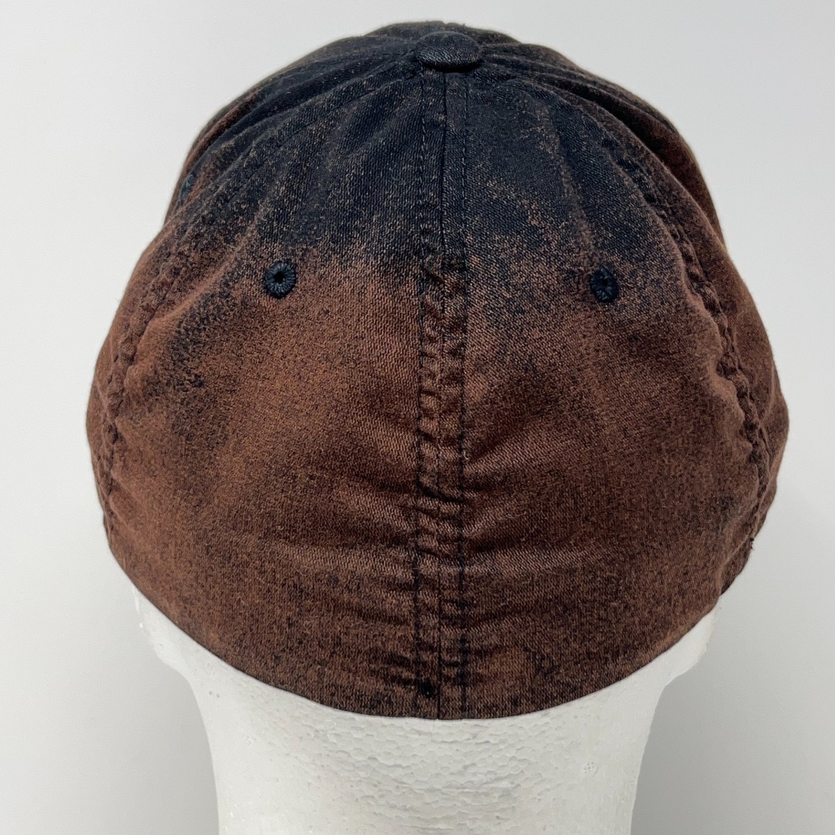Quiksilver Hat Baseball Cap Surfer Surfing Bleach Spotted Brown FlexFit L-XL View 3