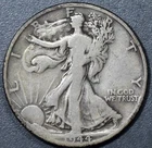1944-D 50C WALKING LIBERTY SILVER HALF DOLLAR KM# 142 Circulated A6350