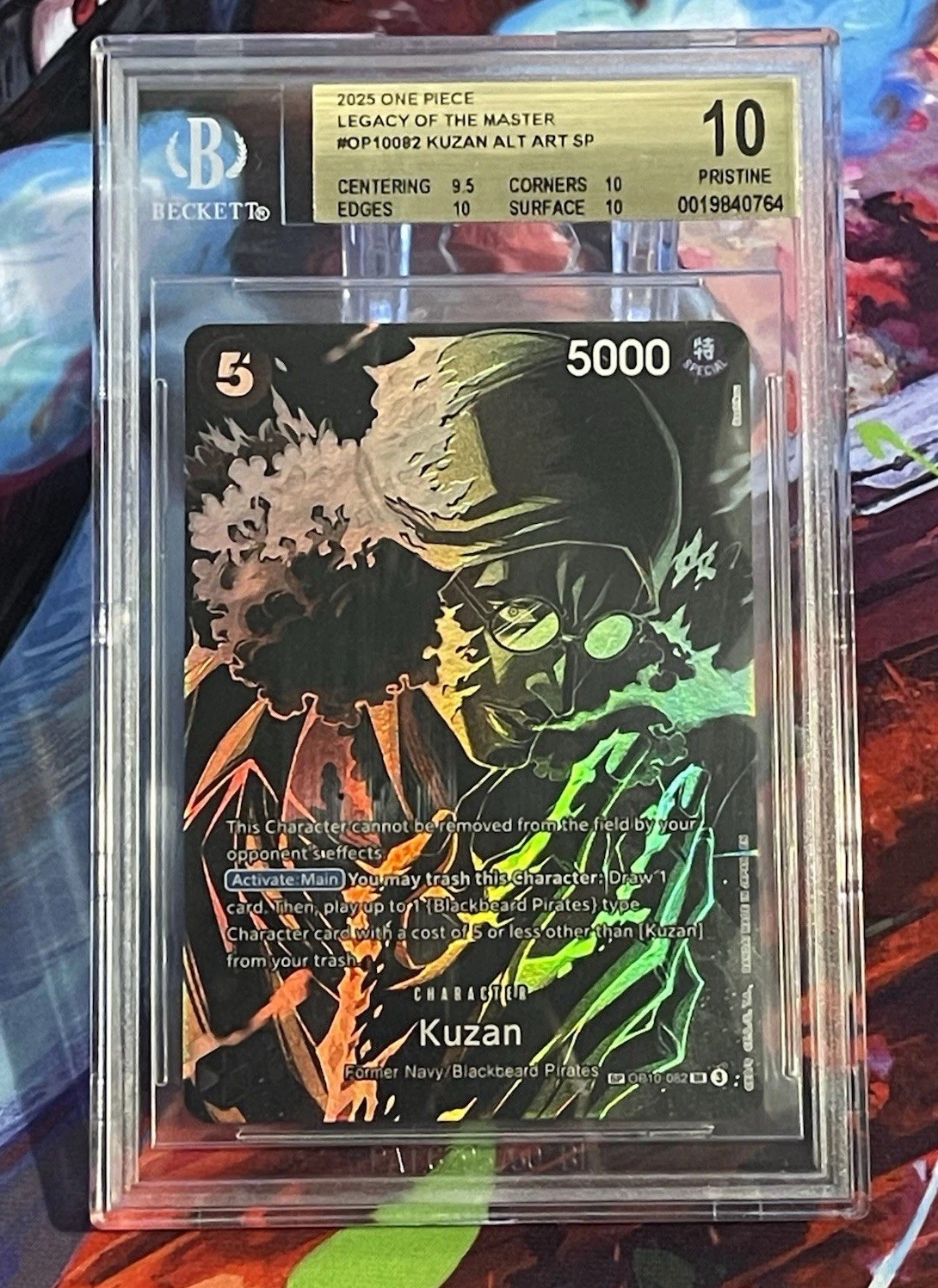 One Piece English Kuzan (SP) OP10-082 Legacy of the Master Foil BGS 10