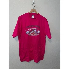 Vintage Amish Shirt Pennsylvania Country Horse Barn Tee Pink 1996 VTG 90s Large