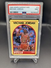 1990 Hoops Superstars Michael Jordan #12 PSA 9 MINT - Chicago Bulls