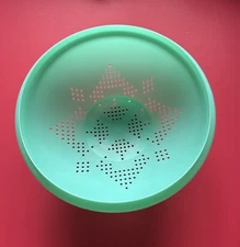 Vintage Jadeite Green Tupperware Strainer Colander Footed, MCM