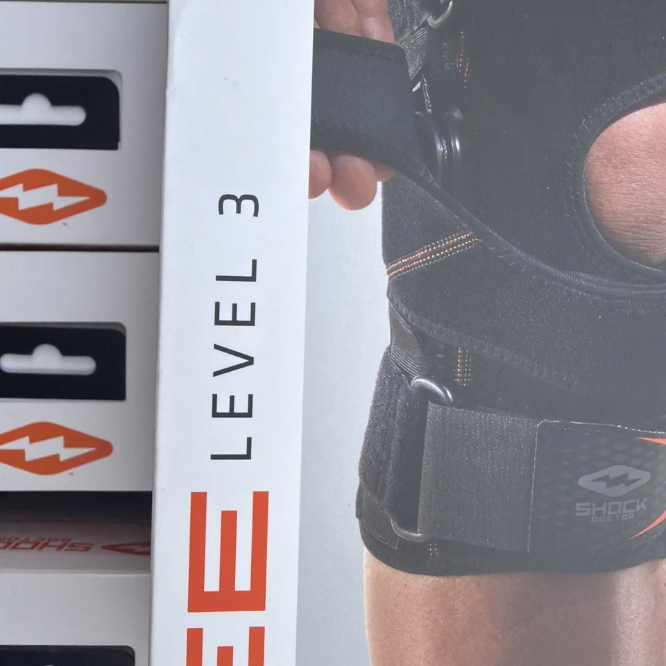 Shock Doctor Nivel 3, Rodillera Doble Envoltura con Bisagras, Talla X-Grande 15.5-17.5 Foto 3 de 4